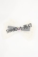 m petit by misako / リボンバレッタ  ブラック/アイボリー H-25-07-01-1011-LO-AC-YZ-ZH
