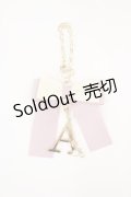 m petit by misako / イニシャルバッグチャーム  ピンク H-25-07-01-1017-LO-ZA-YZ-ZH