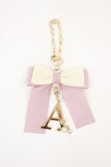 m petit by misako / イニシャルバッグチャーム  ピンク H-25-07-01-1017-LO-ZA-YZ-ZH