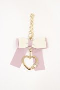 m petit by misako / イニシャルバッグチャーム  ピンク H-25-07-01-1018-LO-ZA-YZ-ZH