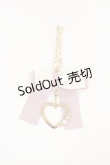 m petit by misako / イニシャルバッグチャーム  ピンク H-25-07-01-1018-LO-ZA-YZ-ZH