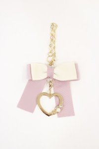 m petit by misako / イニシャルバッグチャーム  ピンク H-25-07-01-1018-LO-ZA-YZ-ZH