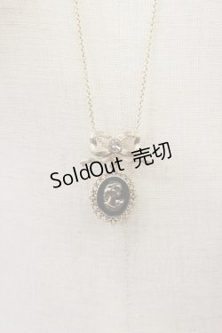 画像1: m petit by misako / リボンｘカメオネックレス  ブラック/ゴールド H-25-07-01-1021-LO-AC-YZ-ZH