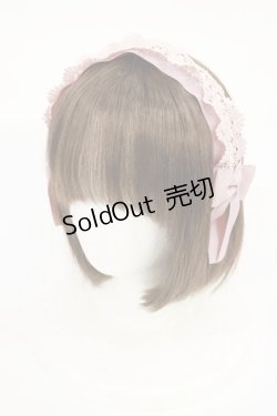 画像1: m petit by misako / レースリボンカチューシャ  ピンク H-25-07-01-1004-LO-AC-YZ-ZH