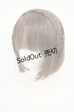 画像1: m petit by misako / レースリボンカチューシャ  ブラウン H-25-07-01-1005-LO-AC-NS-ZH