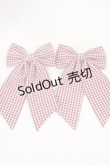m petit by misako / AMチェック2Pクリップ  赤 H-25-07-01-1007-LO-AC-YZ-ZH