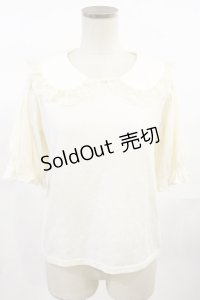 m petit by misako / NINA'sコラボ襟付きプルオーバー M アイボリー H-25-07-01-1037-LO-TO-YZ-ZH
