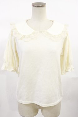 画像1: m petit by misako / NINA'sコラボ襟付きプルオーバー M アイボリー H-25-07-01-1037-LO-TO-YZ-ZH