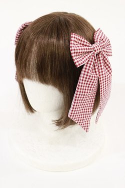 画像3: m petit by misako / AMチェック2Pクリップ  赤 H-25-07-01-1007-LO-AC-YZ-ZH