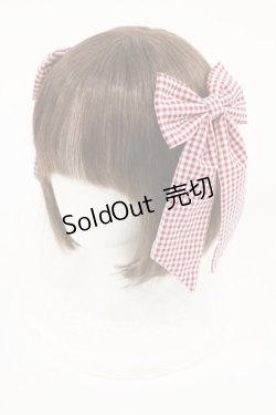 画像3: m petit by misako / AMチェック2Pクリップ  赤 H-25-07-01-1007-LO-AC-YZ-ZH