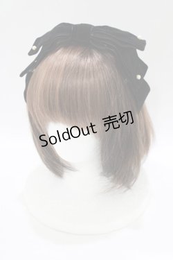 画像1: Melody BasKet / ベルベットリボンクリップ  ブラック H-25-07-01-063-LO-AC-KB-ZH