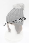 NieR Clothing / ポンポン付きニット帽  グレー H-25-07-01-069-PU-AC-KB-ZT273