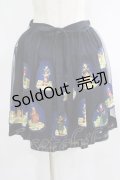 Jane Marple / Old Englandのデコパージュスカート  ネイビー H-25-07-01-009-JM-SK-KB-ZH