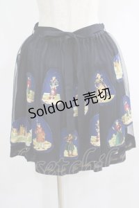 Jane Marple / Old Englandのデコパージュスカート  ネイビー H-25-07-01-009-JM-SK-KB-ZH
