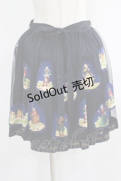 画像1: Jane Marple / Old Englandのデコパージュスカート  ネイビー H-25-07-01-009-JM-SK-KB-ZH