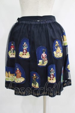 画像3: Jane Marple / Old Englandのデコパージュスカート  ネイビー H-25-07-01-009-JM-SK-KB-ZH