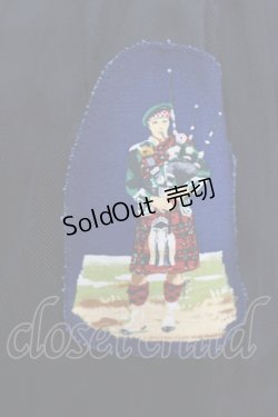 画像4: Jane Marple / Old Englandのデコパージュスカート  ネイビー H-25-07-01-009-JM-SK-KB-ZH