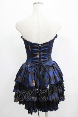 画像3: ATELIER PIERROT / "Diamond Circus"ミニコルセットワンピース  紺 H-25-07-01-010-EL-OP-KB-ZH