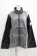 画像1: NieR Clothing / 切替リングZIPブルゾン  黒×シルバー H-25-07-01-011-PU-JA-KB-ZH (1)