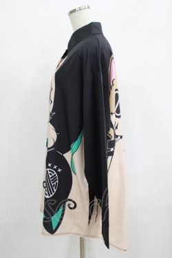 画像2: NieR Clothing / プリントLONG SHIRT  黒×ミケ×シエル H-25-07-01-012-PU-BL-KB-ZH