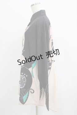 画像2: NieR Clothing / プリントLONG SHIRT  黒×ミケ×シエル H-25-07-01-012-PU-BL-KB-ZH