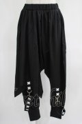 NieR Clothing / レイヤード風サルエルパンツ  黒 H-25-07-01-014-PU-PA-KB-ZH