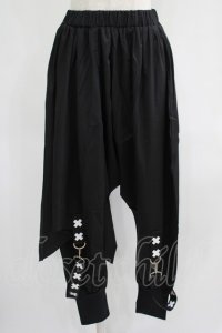 NieR Clothing / レイヤード風サルエルパンツ  黒 H-25-07-01-014-PU-PA-KB-ZH