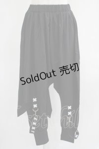 NieR Clothing / レイヤード風サルエルパンツ  黒 H-25-07-01-014-PU-PA-KB-ZH