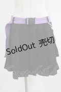 NieR Clothing / ウエストポーチ×ベルト×インパン付きCYBER DESIGN SKIRT  黒×紫 H-25-07-01-015-PU-SK-KB-ZH