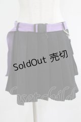 NieR Clothing / ウエストポーチ×ベルト×インパン付きCYBER DESIGN SKIRT  黒×紫 H-25-07-01-015-PU-SK-KB-ZH