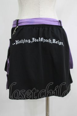 画像3: NieR Clothing / ウエストポーチ×ベルト×インパン付きCYBER DESIGN SKIRT  黒×紫 H-25-07-01-015-PU-SK-KB-ZH