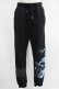 画像1: NieR Clothing / プリントSWEAT PANTS  黒 H-25-07-01-017-PU-PA-KB-ZH (1)