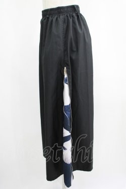 画像2: NieR Clothing / 2WAY SIDE ZIP WIDE PANTS  黒 H-25-07-01-021-PU-PA-KB-ZH