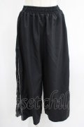 NieR Clothing / 2WAY SIDE ZIP WIDE PANTS  黒×緑 H-25-07-01-023-PU-PA-KB-ZH