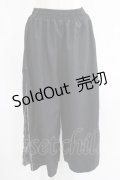 NieR Clothing / 2WAY SIDE ZIP WIDE PANTS  黒×緑 H-25-07-01-023-PU-PA-KB-ZH