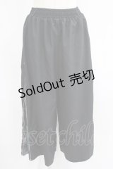 NieR Clothing / 2WAY SIDE ZIP WIDE PANTS  黒×緑 H-25-07-01-023-PU-PA-KB-ZH