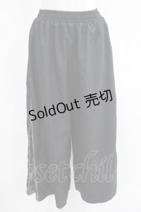 NieR Clothing / 2WAY SIDE ZIP WIDE PANTS  黒×緑 H-25-07-01-023-PU-PA-KB-ZH