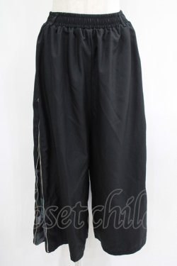 画像1: NieR Clothing / 2WAY SIDE ZIP WIDE PANTS  黒×緑 H-25-07-01-023-PU-PA-KB-ZH