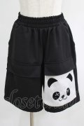 NieR Clothing / PANDA HALF PANTS  黒 H-25-07-01-026-PU-PA-KB-ZH