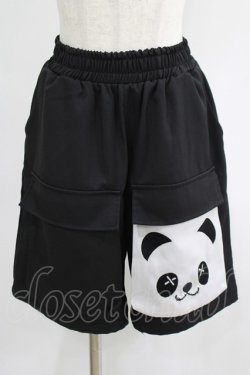 画像1: NieR Clothing / PANDA HALF PANTS  黒 H-25-07-01-026-PU-PA-KB-ZH