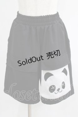 画像1: NieR Clothing / PANDA HALF PANTS  黒 H-25-07-01-026-PU-PA-KB-ZH