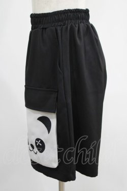 画像2: NieR Clothing / PANDA HALF PANTS  黒 H-25-07-01-026-PU-PA-KB-ZH