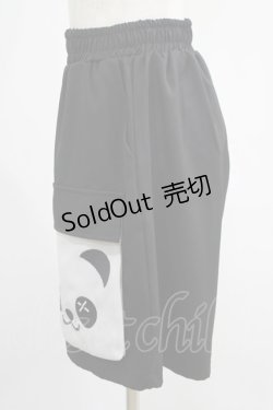 画像2: NieR Clothing / PANDA HALF PANTS  黒 H-25-07-01-026-PU-PA-KB-ZH