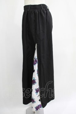 画像2: NieR Clothing / 2WAY SIDE ZIP WIDE PANTS  黒 H-25-07-01-029-PU-PA-KB-ZH