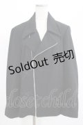 h.ANARCHY / ライダースカラーコート  黒 H-25-07-02-1027-HN-CO-KB-ZT-C025
