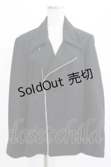 h.ANARCHY / ライダースカラーコート  黒 H-25-07-02-1027-HN-CO-KB-ZT-C025