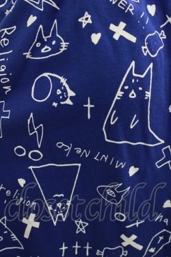 画像4: MINT NeKO / プリントサルエル  ブルー H-25-07-02-1030-HN-PA-KB-ZH