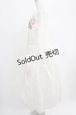 画像2: Jane Marple Dans Le Salon / ローズエンブロイダリーワンピース M オフ H-25-07-02-1004-JM-OP-KB-ZH