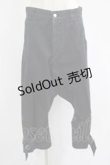 MINT NeKO / 裾ベルトサルエルパンツ  黒 H-25-07-02-1039-HN-PA-KB-ZH