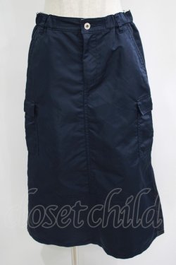 画像1: Jane Marple Dans Le Salon / Denim＆nylon twill flight skirt  indigo×navy H-25-07-02-1049-JM-SK-KB-ZH